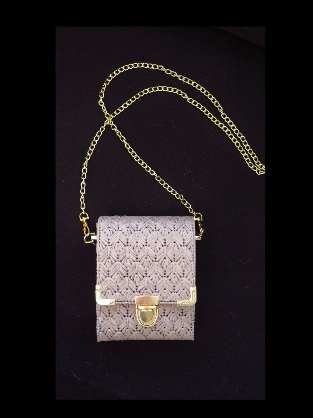 Handmade raffia phone bag